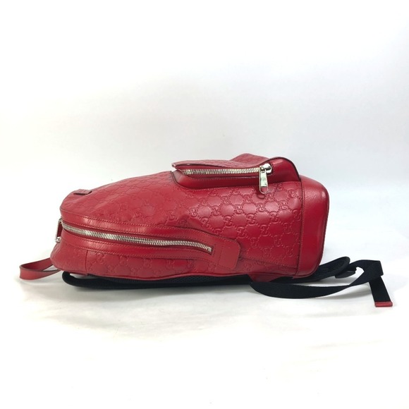 GUCCI Red Leather Backpack main image 7